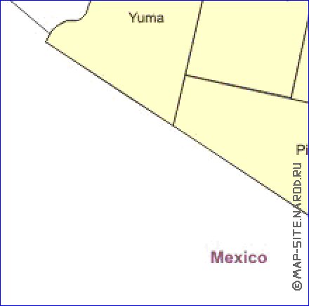 Administratives carte de Arizona en anglais