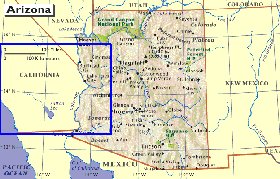 mapa de Arizona