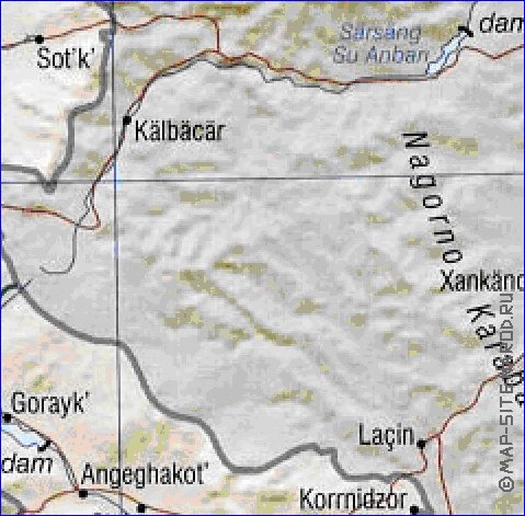 Administratives carte de Armenie en anglais