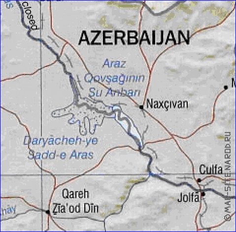 Administrativa mapa de Armenia em ingles