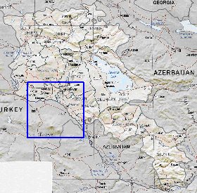 Administratives carte de Armenie en anglais