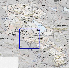 Administratives carte de Armenie en anglais