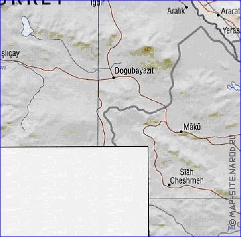 Administrativa mapa de Armenia em ingles