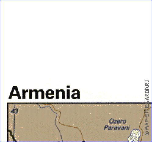 mapa de Armenia em ingles