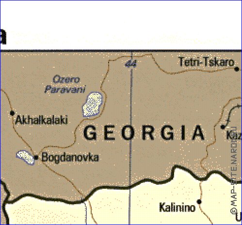 mapa de Armenia em ingles