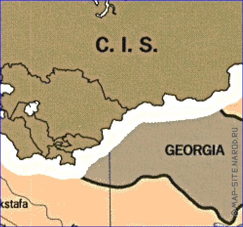 mapa de Armenia em ingles