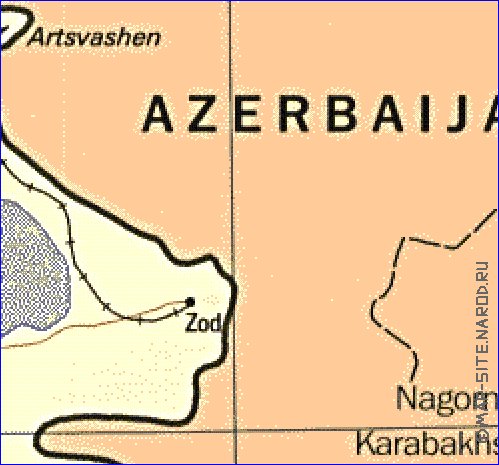 mapa de Armenia em ingles