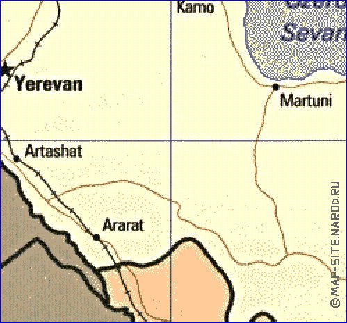 mapa de Armenia em ingles