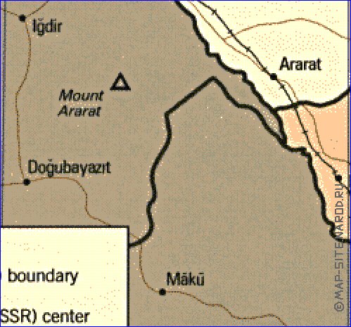 carte de Armenie en anglais