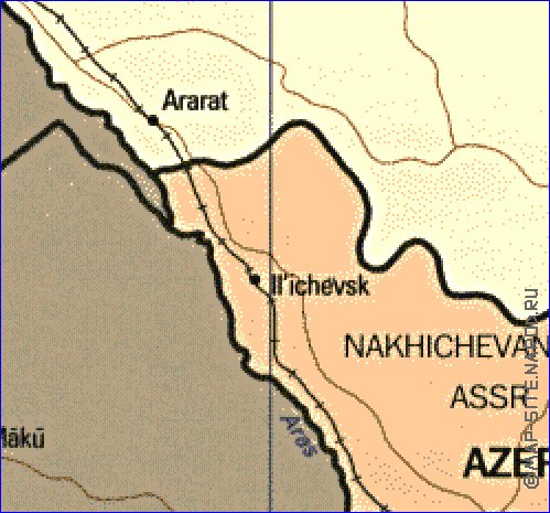 carte de Armenie en anglais