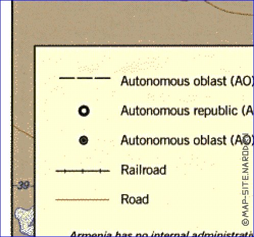 carte de Armenie en anglais