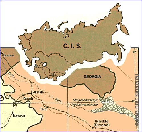 mapa de Armenia em ingles