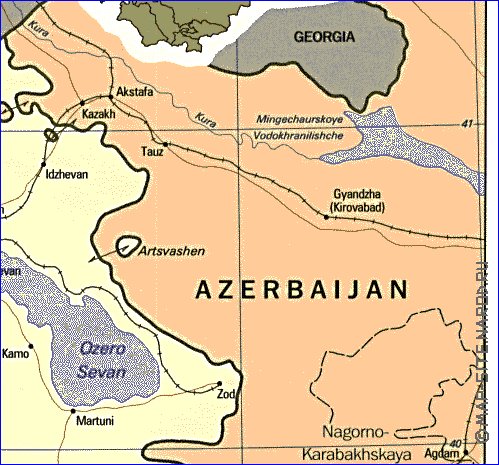 mapa de Armenia em ingles