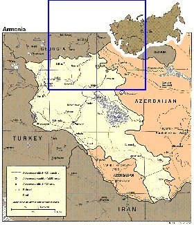 carte de Armenie en anglais