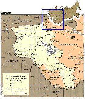 carte de Armenie en anglais