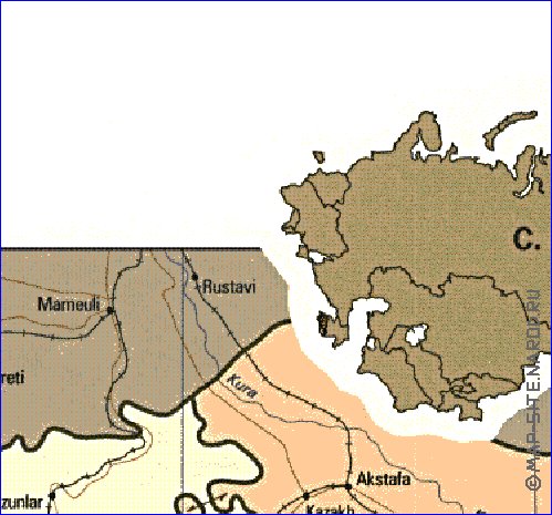 mapa de Armenia em ingles