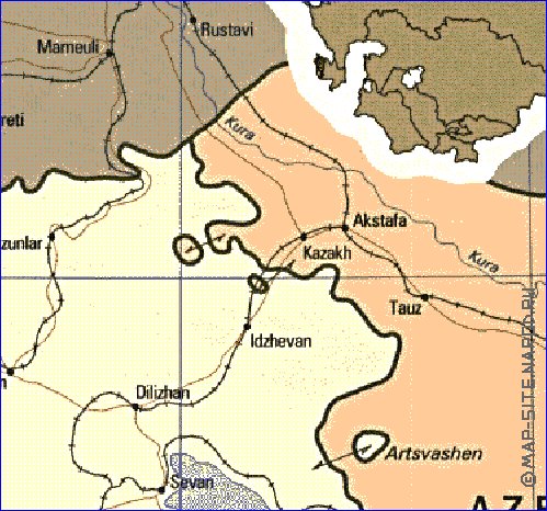 carte de Armenie en anglais