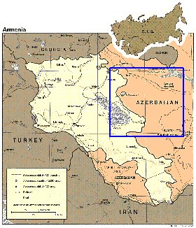 carte de Armenie en anglais