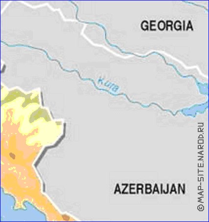 Fisica mapa de Armenia em ingles