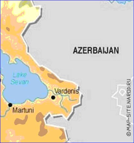 Fisica mapa de Armenia em ingles