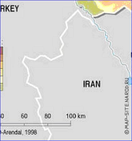 Fisica mapa de Armenia em ingles