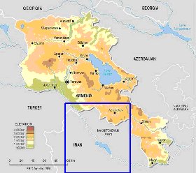 Fisica mapa de Armenia em ingles