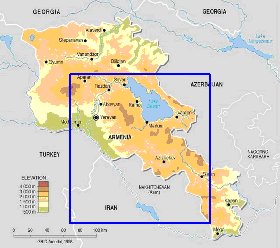 Fisica mapa de Armenia em ingles