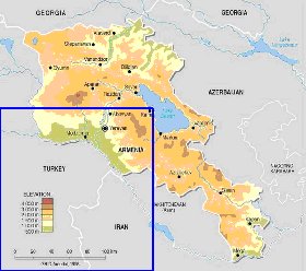 Fisica mapa de Armenia em ingles