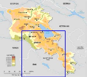 Fisica mapa de Armenia em ingles