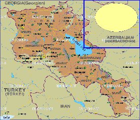 mapa de Armenia em alemao