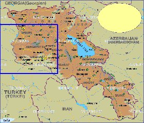 mapa de Armenia em alemao