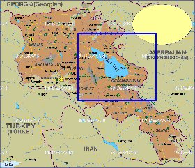 mapa de Armenia em alemao