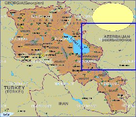 mapa de Armenia em alemao