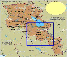 mapa de Armenia em alemao