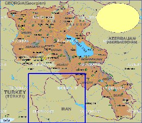 carte de Armenie en allemand