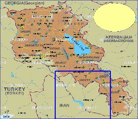 mapa de Armenia em alemao