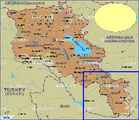 carte de Armenie en allemand