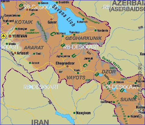 mapa de Armenia em alemao