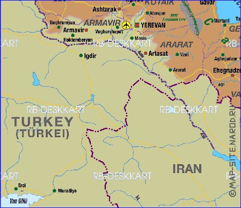 carte de Armenie en allemand