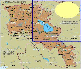 carte de Armenie en allemand