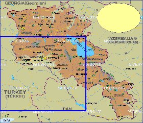 mapa de Armenia em alemao