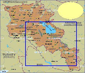 mapa de Armenia em alemao