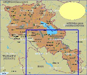 mapa de Armenia em alemao