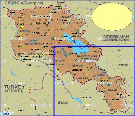 carte de Armenie en allemand