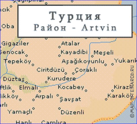 carte de  il Artvin