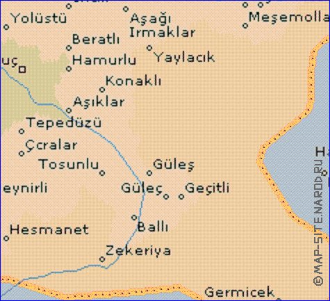 mapa de  il Artvin