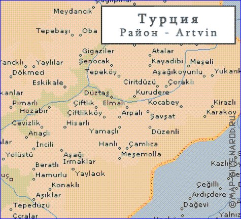 carte de  il Artvin