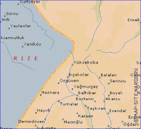 mapa de  il Artvin