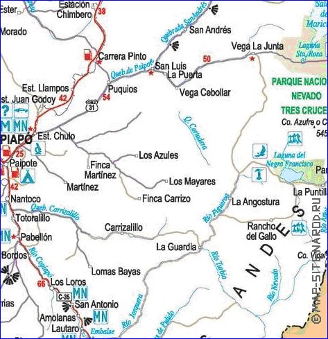 mapa de Regiao de Atacama