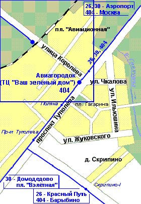mapa de Aviagorodok